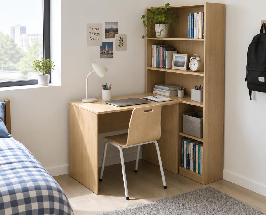 Study Table with Bookshelf